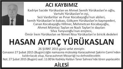 Sözcü Gazetesi vefat ACI KAYBIMIZ, AİLESİ